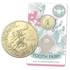 AUSTRALIA 2020 . TWO 2 DOLLAR . TOOTH FAIRY COIN ON CARD . C MINTMARK